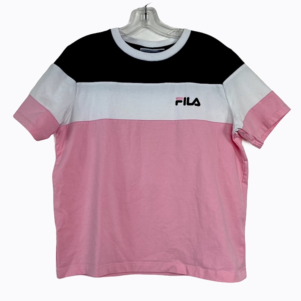 Fila Pink, Black and white T-Shirt Size M
